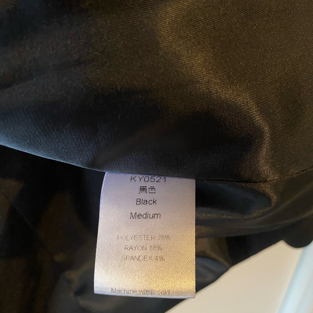 Black Blazer Womens Medium Button Pockets Trendy - Picture 5 of 9